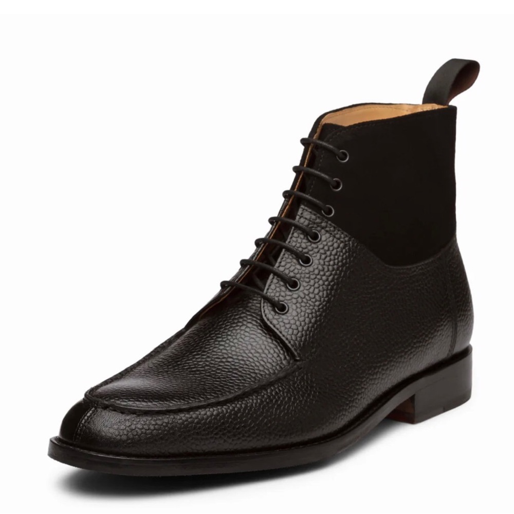 Split Toe Derby Suede Combination Boot - Black - image 3